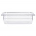 WowPrep 1/3 Size Clear Polycarbonate Food Pan, 4 Deep