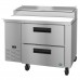 Hoshizaki PR46A-D2 46 Steelheart Series One-Section Pizza Prep Table with 2 Drawers - 11 Cu. Ft.