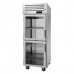 Turbo Air PRO-26-2H-GS-PT Pro Series 29 Pass-Thru Right-Hinged Front Half Glass & Back Solid Door Heated Cabinet - 115V - 26 Cu. Ft.