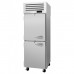 Turbo Air PRO-26-2H-SG-PT-L Pro Series 29 Pass-Thru Left-Hinged Front Half Solid & Back Glass Heated Cabinet - 115V - 26 Cu. Ft.