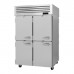 Turbo Air PRO-50-4H-PT-AL Pro Series 52 Pass-Thru Two-Section All Left-Hinged Half Solid Door Heated Cabinet - 49 Cu. Ft.