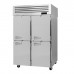 Turbo Air PRO-50-4H-PT-AR Pro Series 52 Pass-Thru Two-Section All Right-Hinged Half Solid Door Heated Cabinet - 49 Cu. Ft.