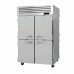 Turbo Air PRO-50-4H-PT Pro Series 52 Pass-Thru Two-Section Standard-Hinged Half Solid Door Heated Cabinet - 49 Cu. Ft.