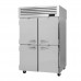 Turbo Air PRO-50-4H Pro Series 52 Reach-In Two-Section Half Solid Door Heated Cabinet - 48 Cu. Ft.