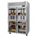 Turbo Air PRO-50-4R-G-N 52 Pro Series Reach-In Half Glass Door Two-Section Refrigerator - 47 Cu. Ft.