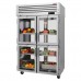 Turbo Air PRO-50-4R-GS-PT-N 52 Pro Series Pass-Thru Glass & Solid Half Door Two-Section Refrigerator - 53 Cu. Ft.