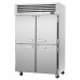 Turbo Air PRO-50-4R-N 52 Pro Series Two Section Four Solid Half Door Reach In Refrigerator - 43 Cu. Ft.