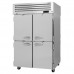 Turbo Air PRO-50-4R-PT-N 52 Pro Series Pass-Thru Solid Door Two-Section Refrigerator - 50 Cu. Ft.