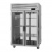 Turbo Air PRO-50H-G-PT Pro Series 52 Pass-Thru Two-Section Glass Door Heated Cabinet - 49 Cu. Ft.