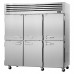 Turbo Air PRO-77-6F-N 78 Three Section Six Solid Half Door Reach In Freezer - 74.7 Cu. Ft.