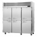 Turbo Air PRO-77-6H-PT Pro Series 78 Pass-Thru Three-Section Half Solid Door Heated Cabinet - 78 Cu. Ft.