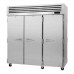 Turbo Air PRO-77H-PT Pro Series 78 Pass-Thru Three-Section Solid Door Heated Cabinet - 78 Cu. Ft.