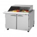 Turbo Air PST-48-18-N-SL Pro Series 48 Slide Back Lid Two Door Mega Top Prep Table w/ 18-Pan Top - 15 Cu. Ft.