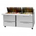 Turbo Air PST-72-30-D4-N Pro Series 72 Four Drawer Mega Top Prep Table w/ 30-Pan Top - 23 Cu. Ft.