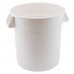 Winco PTC-20W Heavy Duty White Trash Can, 20 Gallon