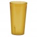 Winco PTP-05A 5 oz. Amber Pebbled Plastic Tumbler