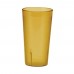 Winco PTP-12A 12 oz. Amber Pebbled Plastic Tumbler