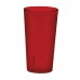 Winco PTP-12R 12 oz. Red Pebbled Plastic Tumbler