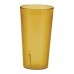 Winco PTP-20A 20 oz. Amber Pebbled Plastic Tumbler