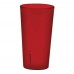 Winco PTP-20R 20 oz. Red Pebbled Plastic Tumbler