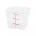 Winco PTSC-6 6 Qt. Polypropylene Square Food Storage Container