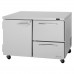 Turbo Air PUF-48-D2R-N Pro Series 48 Right-Hinged Door & 2 Left Drawer Undercounter Freezer - 12 Cu. Ft.