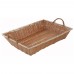 Winco PWBN-16B 11 x 16 Natural Rectangular with Handle Polypropylene Woven Basket