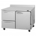 Turbo Air PWF-48-D2R-N Pro Series 48 Right-Hinged Door & 2 Left Drawer Worktop Freezer - 13 Cu.Ft.