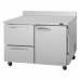 Turbo Air PWR-48-D2R-N Pro Series 48 Right-Hinged Door & 2 Left Drawer Worktop Refrigerator - 12 Cu.Ft.