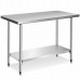 WowPrep PWTG-2448 24D x 48L Stainless Steel Worktable with Undershelf