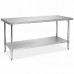 WowPrep PWTG-2472 24D x 72L Stainless Steel Worktable with Undershelf