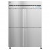 Hoshizaki R2A-HS 55 Reach-In Steelheart Series Refrigerator with 4 Half-Height Solid Hinged Doors - 50 Cu. Ft.