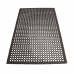 Winco RBM-35K Beveled Edge Black Rubber Floor Mat - 3 x 5