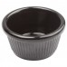 Winco RFM-1K 1-1/2 oz. Fluted Black Melamine Ramekin