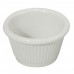 Winco RFM-1W 1-1/2 oz. Fluted White Melamine Ramekin