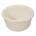 Winco RFM-3B 3 oz. Fluted Bone White Melamine Ramekin