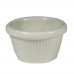 Winco RFM-3W 3 oz. Fluted White Melamine Ramekin