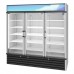 Hoshizaki RM-65-HC 78 Reach-In Refrigerated Merchandiser with 3 Locking Glass Hinged Doors - 56 Cu. Ft.