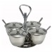 Winco RS-4 4 Compartment Stainless Steel Relish Server