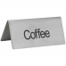 Winco SGN-103 Stainless Steel Coffee Tent Sign