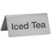 Winco SGN-105 Stainless Steel Iced Tea Tent Sign