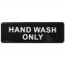 Winco SGN-303 Hand Wash Only Information Sign, 3 x 9