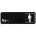 Winco SGN-311 Men Information Sign, 3 x 9