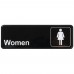 Winco SGN-312 Women Information Sign, 3 x 9