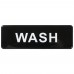 Winco SGN-318 Wash Information Sign, 3 x 9