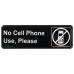 Winco SGN-334 No Cellphone Use, Please Information Sign, 3 x 9