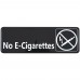 Winco SGN-335 No E-Cigarettes Information Sign, 9 x 3