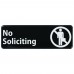 Winco SGN-336  No Soliciting  Information Sign, 3 x 9