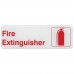 Winco SGN-382W Fire Extinguisher Information Sign, White 3 x 9