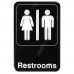 Winco SGN-603 Restrooms Information Sign, 6 x 9